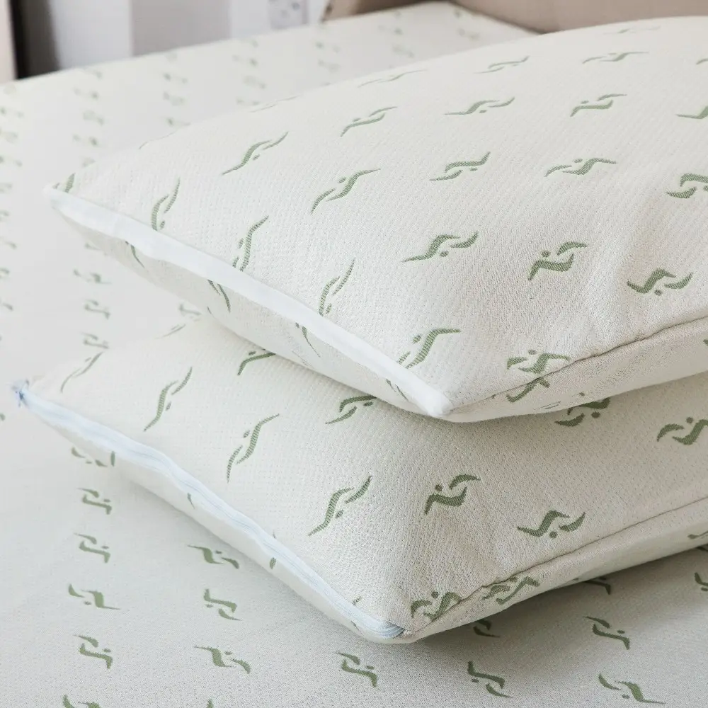 Medical Anti Mite Waterproof Bamboo Jacquard Pillowcase Protector Pillow Cover