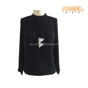 Mode Conçu 100% Polyester En Mousseline de Soie Dernière <span class=keywords><strong>Blouse</strong></span> À <span class=keywords><strong>La</strong></span> Mode - Product Image 1