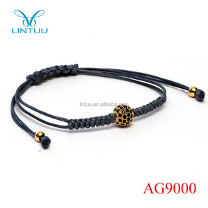 Alto pulido oro macrame hombres joyería pulsera <span class=keywords><strong>de</strong></span> cuerda - Product Image 3