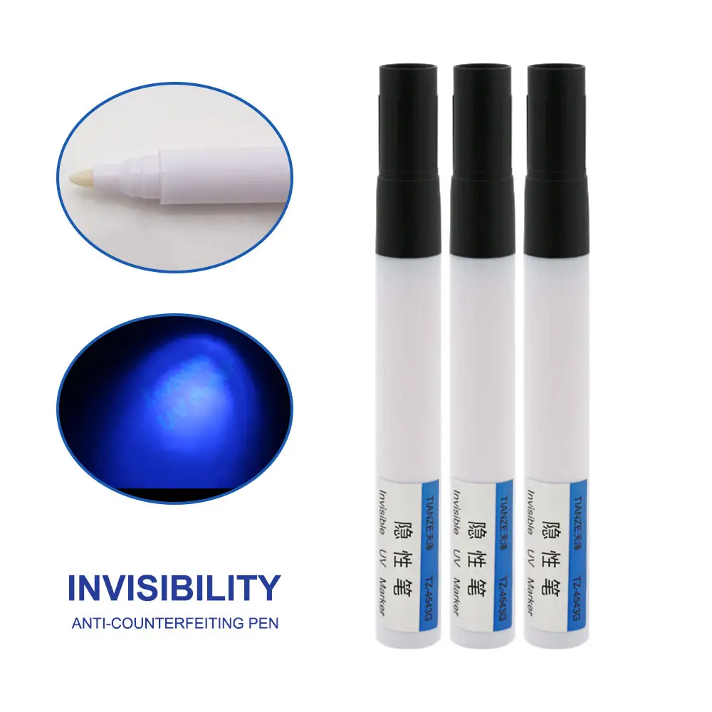 DirectGlow Brand Extra Large InvisibleインクUVマーカーBlue Red UVペンBlacklight Reactive Invisible Ink Marker