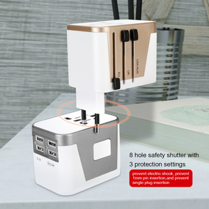 Mới Nhất Khuyến Mãi Quà Tặng 3.5A Đầu Ra Đa Cắm 4 USB Charger <span class=keywords><strong>Adapter</strong></span> <span class=keywords><strong>Power</strong></span> Universal World Travel <span class=keywords><strong>Adapter</strong></span> Cắm - Product Image 3