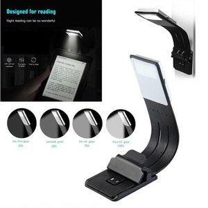 <span class=keywords><strong>Lampada</strong></span> da lettura con clip segnalibro, luminosità regolabile <span class=keywords><strong>a</strong></span> 4 livelli, ricaricabile tramite USB - Product Image 1