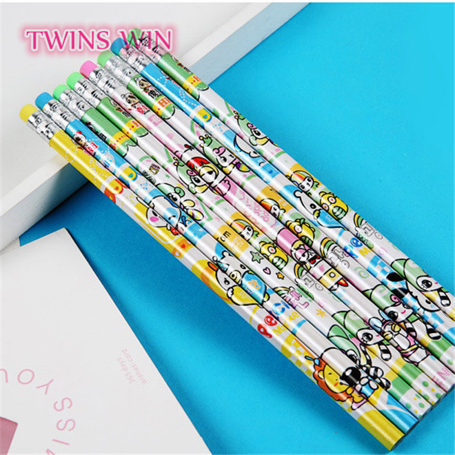Современные модные канцелярские принадлежности yiwu, небольшой минимальный заказ, недорогой Пользовательский логотип, детские деревянные карандаши для письма с ластиком