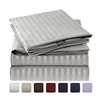 Luxushotel Bettwäsche 1cm Satin Streifen Bettwäsche Set