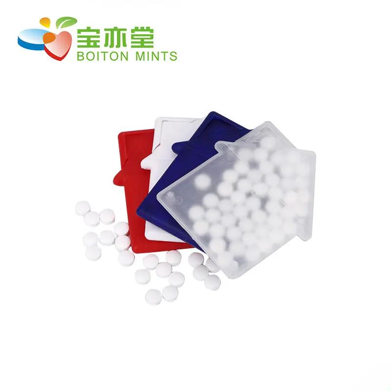 新しいプロモーション白いタブレットキャンディーミントキシリトール砂糖送料