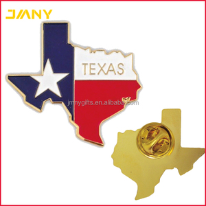 Tùy Chỉnh Gloden Mạ Mỹ Hình Dạng Của Texas Và Texas Cờ Lapel Pin - Product Image 2