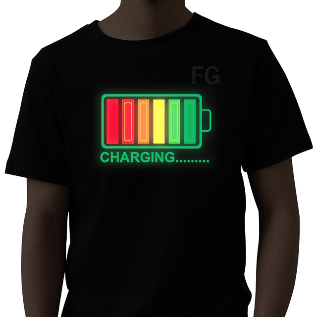 Hot Selling Factory Supply Programmable LED Flashing T-Shirt EL Products