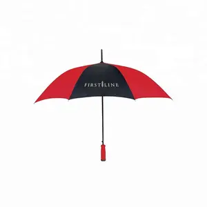 Özel Logo ile promosyon açık çift katmanlı otomatik rüzgar geçirmez Golf şemsiyesi