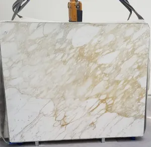 Italy origin white marble Calacatta Gold vein large slab Calcutta Gold