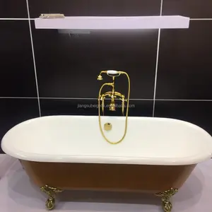 freestanding cast iron bathtub in 66 inch in antique gold finish at good price