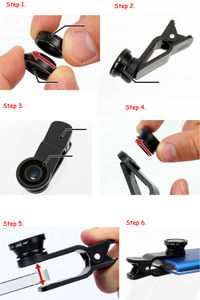Universal Mobile lentille de l'appareil photo pour iphone objectif 3-en-1 fisheye <span class=keywords><strong>grand</strong></span> <span class=keywords><strong>angle</strong></span> et <span class=keywords><strong>macro</strong></span> - Product Image 5