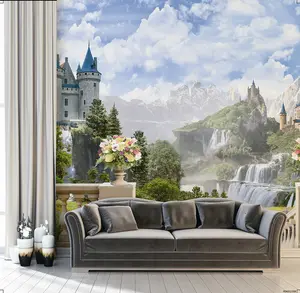 Modern Design Canvas Backing Digital Printing Landscape Wall Paper