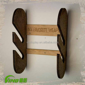 Estante de exhibición de monopatín de madera de varios niveles Vintage, tienda minorista y hogar, organizador de equipo de patín, estante de exhibición montado en la pared - Product Image 3