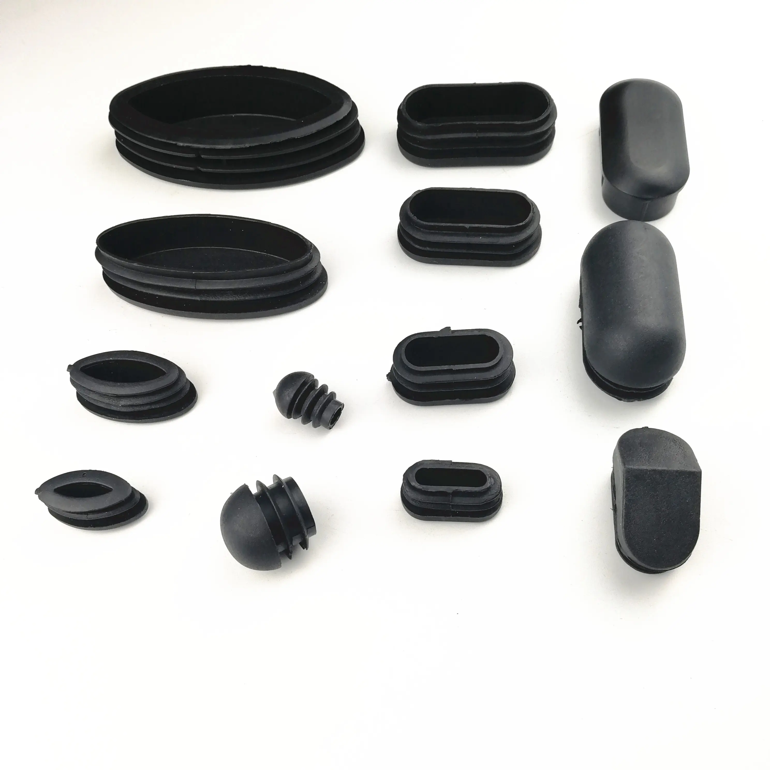 Customizable Different Shape Plastic End Caps For Rectangular Tubing