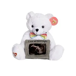 Custom zachte pluche recordable teddybeer frame speelgoed fotolijsten liefde