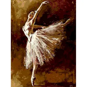 Tekening Canvas Na Dansen Ballet Hd Print Hand Geschilderd Olieverfschilderij Op Canvas De Canvas Print Woonkamer