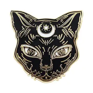 Personalizado fazer Promoção Esmalte Metal Lapel Pin cat Badge