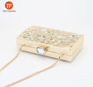 Elegant Crystal Rhinestone <strong>Glitter</strong> Box Clutch <strong>Evening</strong> <strong>Bag</strong> with Floral Pattern From Factory