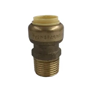 1/2" lead free brass connector plumbing push fit pipe fittings