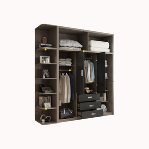 2018 Particle Board <strong>Cheap</strong> Clothes Clothes Cabinet <strong>Wardrobe</strong> for Home - Product Image 3