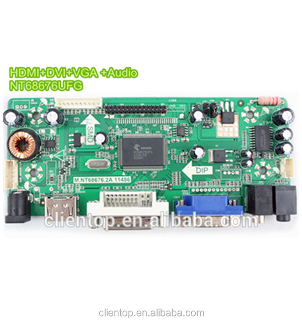 Multi-Purpose M.NT68676 DVI VGA AUDIO LVDS Interface LCD Controller Board