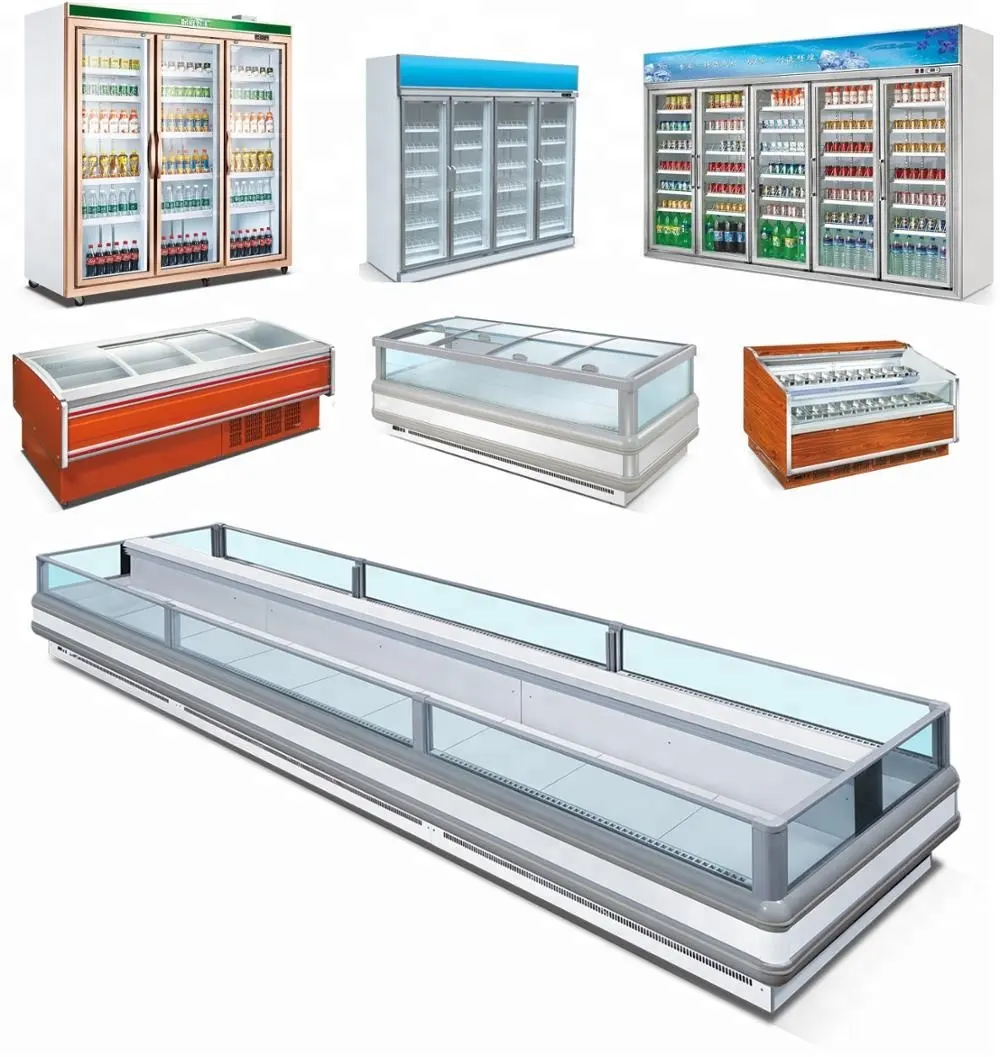 Commercial fridge display refrigerated showcase supermarket refrigeration equipment