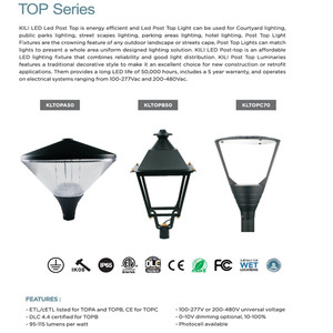 ETL lista <span class=keywords><strong>Led</strong></span> al aire libre jardín poste de luz de área de 50 W <span class=keywords><strong>LED</strong></span> de luz superior - Product Image 4