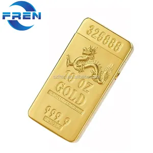 Free Sample Free Logo!!! FR-689 Electric Flameless USB Plasma Cigar Lighter Custom Gold Bar Lighter No Minimum