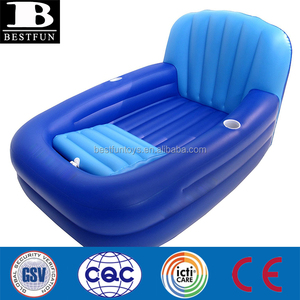 Ghế Làm Mát Bằng Nhựa Vinyl Xây Dựng Bền Chắc Ghế Dài Bơm Hơi Ghế Dài Để Phơi Nắng Có Hai Ngăn Đựng Đồ Uống - Product Image 3