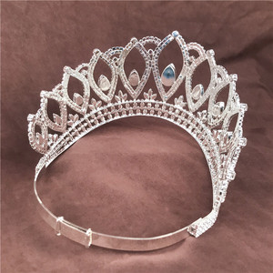 Couronne personnalisée en strass pour femme, couronne de spectacle, bijou de Contour réglable en cristal, <span class=keywords><strong>diadème</strong></span>, 2/4 pouces - Product Image 2