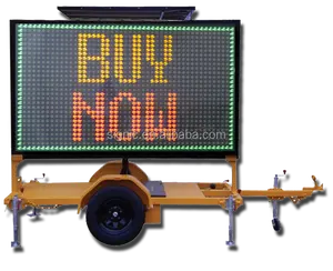Solar Powered Mobile LED Billboard Advertising LED Sign P31.25mm LED Display Trailer