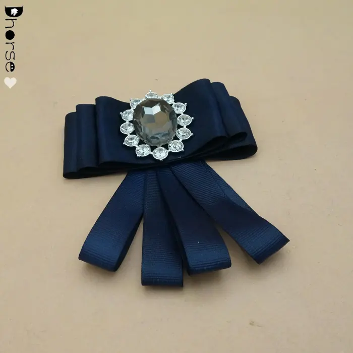 Venta caliente Navy cinta hecha a mano piedra grande arco de Corea, broche del metal