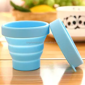 Портативная силиконовая складная дорожная чашка для мытья