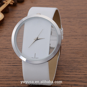 <span class=keywords><strong>Orologio</strong></span> da <span class=keywords><strong>donna</strong></span> al quarzo trasparente in pelle bianca alla moda - Product Image 4