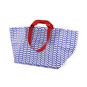 Çin ürünleri boş özelleştirilmiş yeniden kullanılabilir rpet katlanabilir eko Pp dokuma lamine alışveriş çantası