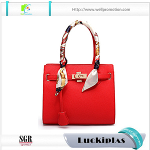 Chino elegancia bolsos de LA PU con bufandas más nuevas fotos dama de la moda - Product Image 1