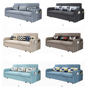 Sofá <span class=keywords><strong>Cama</strong></span> Plegable Simple, Sofá Moderno de Madera para Sala de Estar - Product Image 6