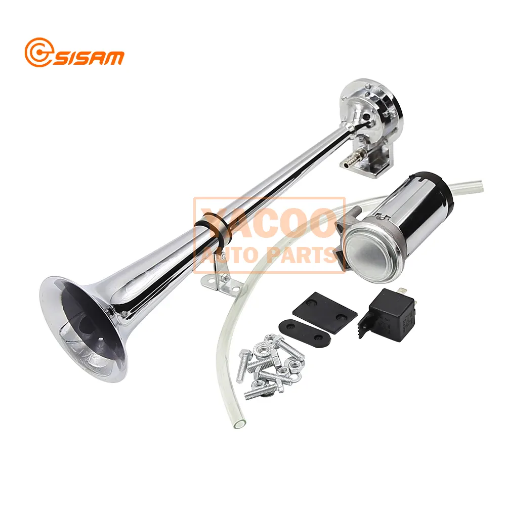 DC 12V 24V Single Tube Super Loud Horn/Xe Tải Air Horn Máy Nén Với Bơm Tiếp Sức Bộ Kit