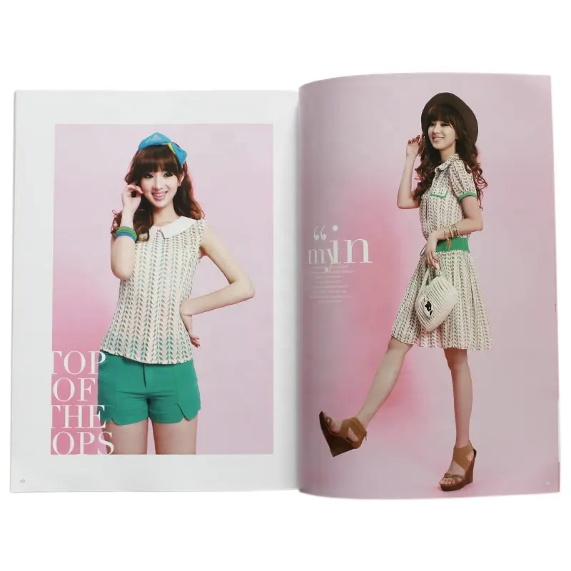 Perfect Bound Offset Printing Softcover Coloring A4 Photo Books Lookbook