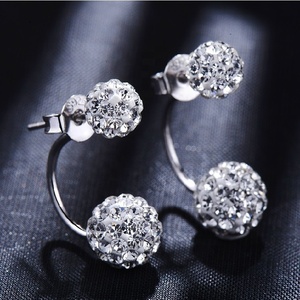 <span class=keywords><strong>Aretes</strong></span> <span class=keywords><strong>de</strong></span> Botón <span class=keywords><strong>de</strong></span> <span class=keywords><strong>Plata</strong></span> con Circonita <span class=keywords><strong>de</strong></span> Doble Cara <span class=keywords><strong>de</strong></span> 6-9 mm, Color Plateado, para Mujer - Product Image 4