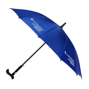 Paraguas de regalo de bastón de Muleta de 12K de buena calidad de fábrica para personas mayores