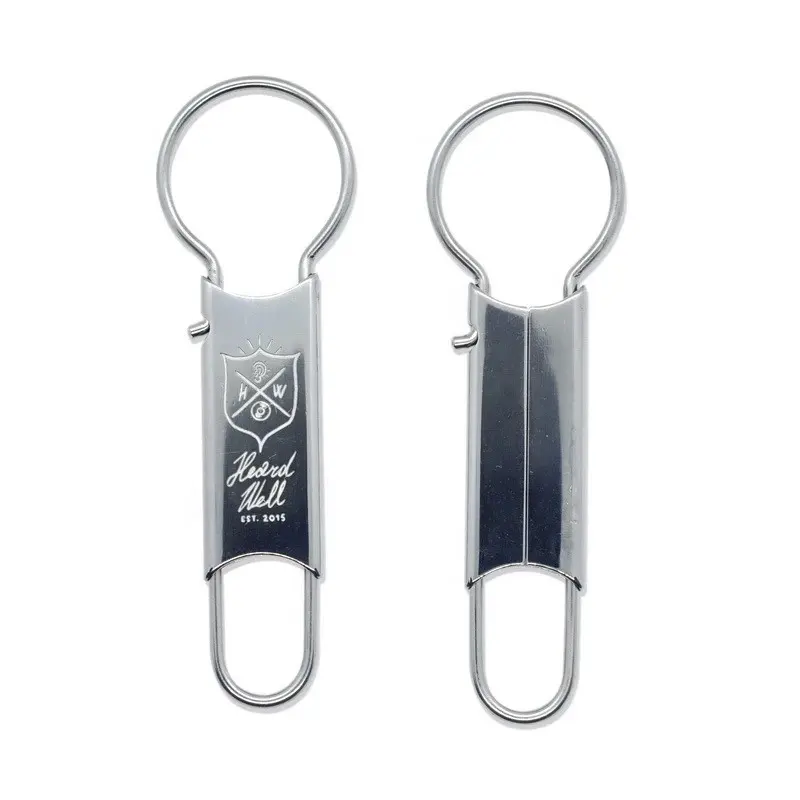 GWD001-ميدالية مفاتيح معدنية من الفولاذ المقاوم للصدأ مخصصة بسعر الجملة, سلسلة مفاتيح من نوع جوردون فيش