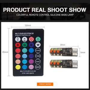 Yosovlamp T10 RGB Multi Couleurs Changeantes LED Lampe Ampoule Coloré Auto Voiture Intérieur Lumière avec Télécommande t10 cob - Product Image 3