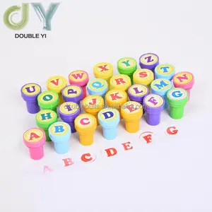 Custom cheap plastic seal of toy 26 alphabet stamp set