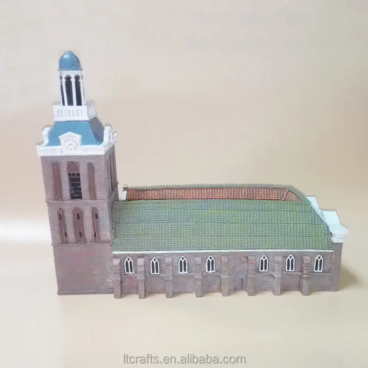 Miniatur Katedral Gereja Polyresin Replika Bangunan Istana Suvenir Resin