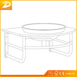 Vidrio Baño Cuenca Del <span class=keywords><strong>Fregadero</strong></span> de un seno de Diseños Modernos Negro Con Apoyo SS - Product Image 3