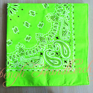 <span class=keywords><strong>Bandana</strong></span> con Stampa Paisley Riflettente Fluorescente Arancione <span class=keywords><strong>Verde</strong></span> Rosa Giallo - Product Image 4