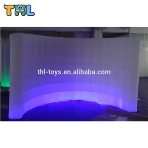 Led portátil inflable de la pared para decoración inflable de la cabina de la foto de la pared para la venta