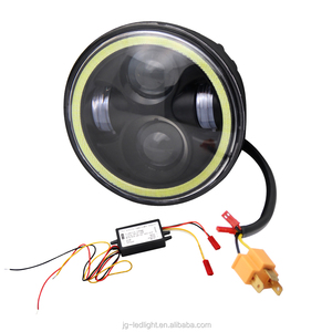 Super Bright Impermeabile IP68 <span class=keywords><strong>Angelo</strong></span> Occhi Halo Luce Auto 5.75 pollici Rotonda Ha Condotto il Faro 12 V 24 V - Product Image 1