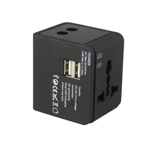 Universal Travel Adapter 5V 2A Converter with USB Charging and UK/AU/US/EU Worldwide Plug Adapter
